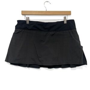 Lululemon Black Pleated Athletic Mini Skort Size 10